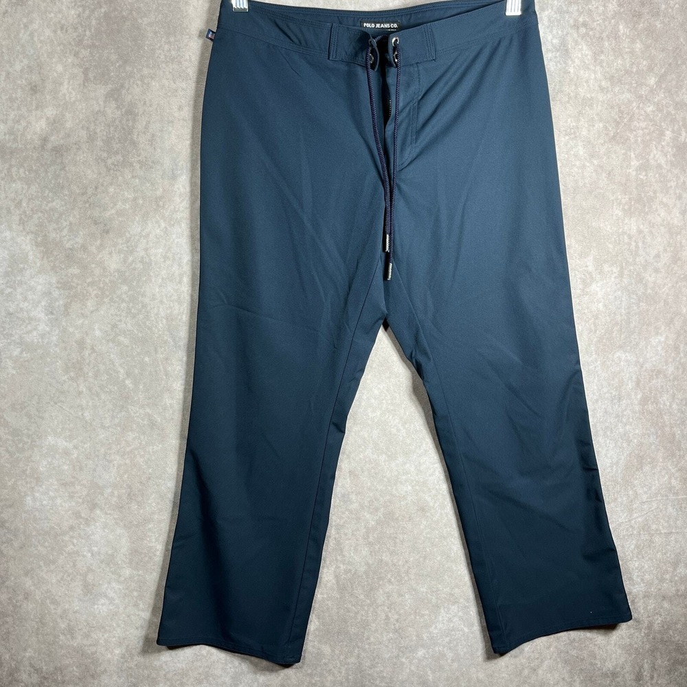 Polo Jeans Co. Ralph Lauren Capri Pants Womens Size 4 Navy Blue Drawstring